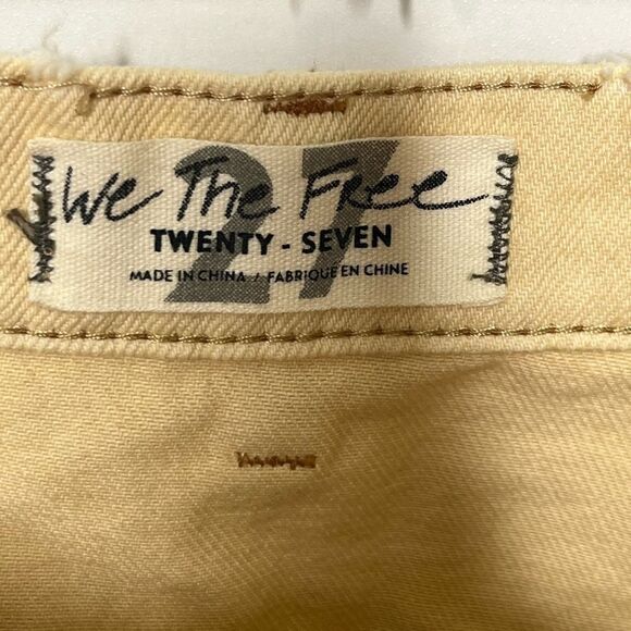 Free People We The Free Parker Destroyed Denim Wrap Skirt Size 27 - Picture 6 of 7